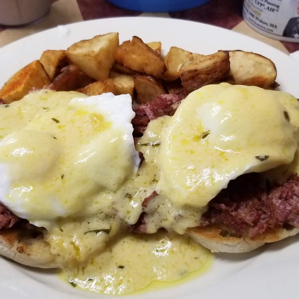 Pulled Pork Benedict over Biscuit
