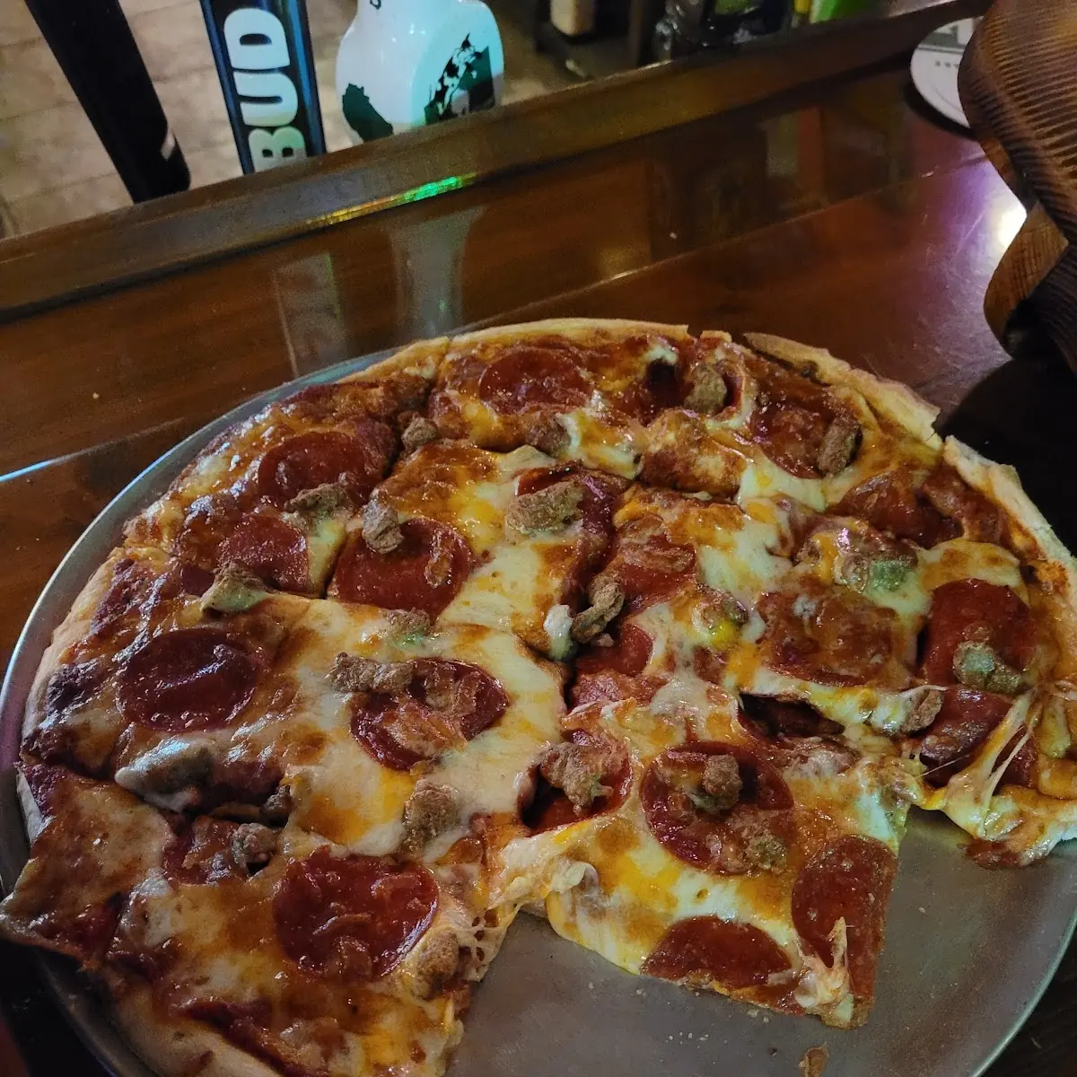 Sausage Pepperoni Pizza
