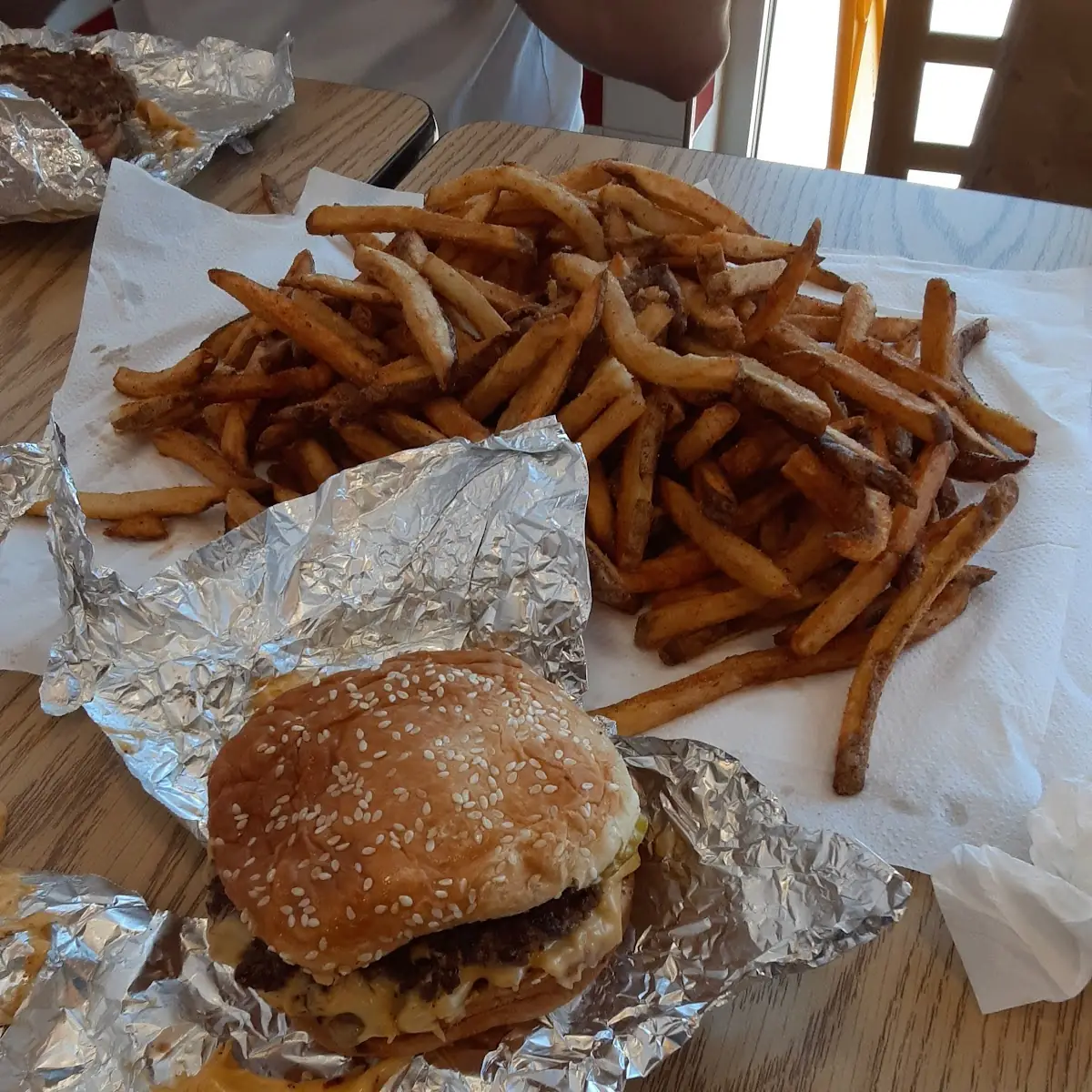 Double Cheese Burger and Fries