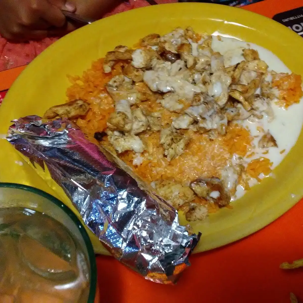 2. Steak Enchilada, Beef Taco, Rice & Beans