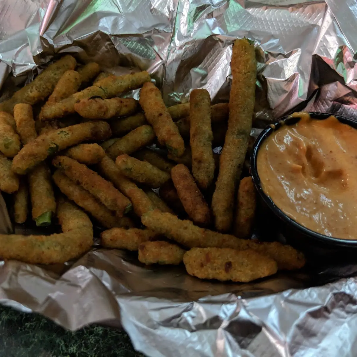 Onion Battered Green Beans