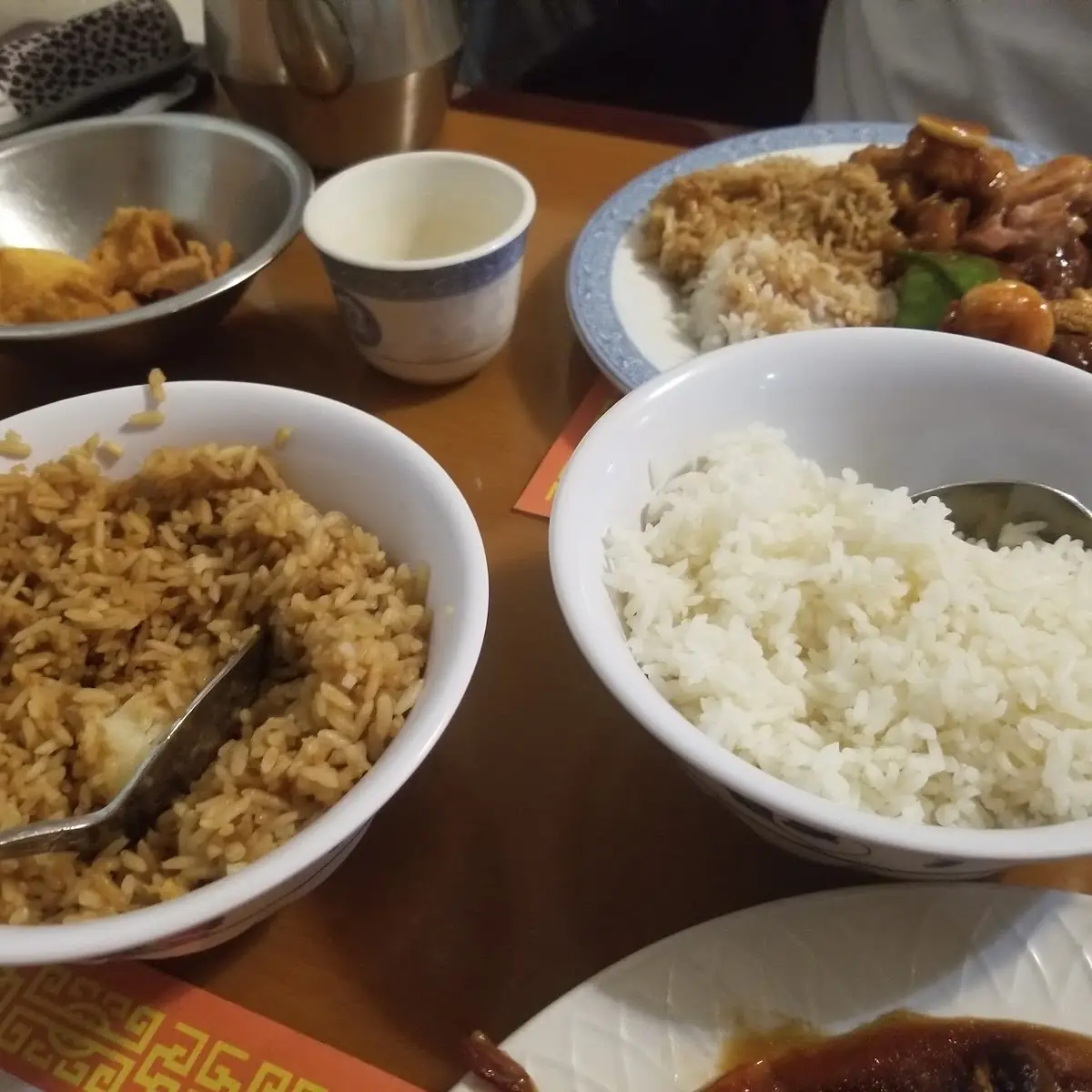 Fried Rice and Steamed White Rice