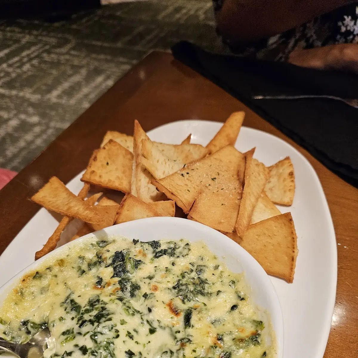 Spinach Artichoke Dip and Pita Chips