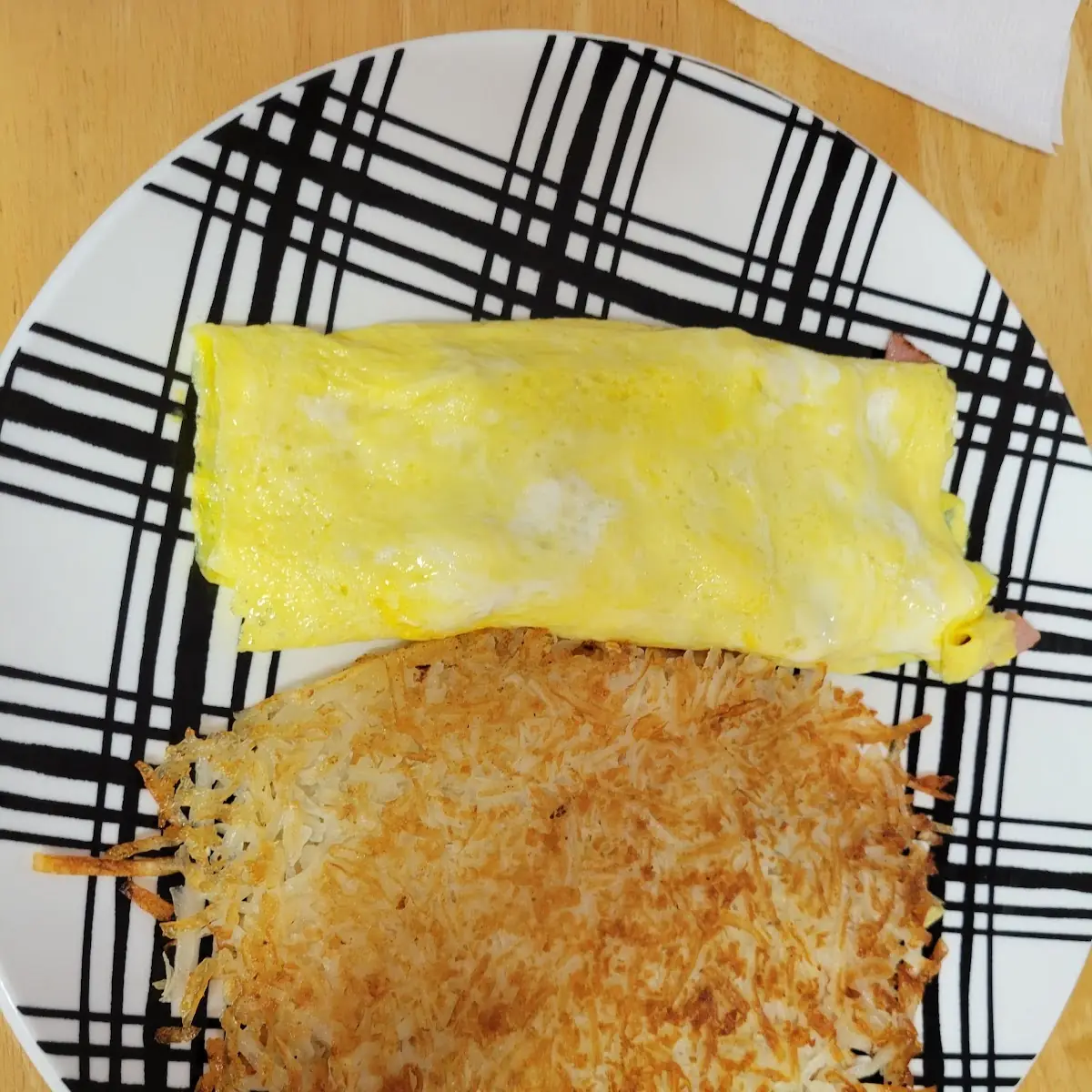 Ham and Cheese Omelette Hash Brown