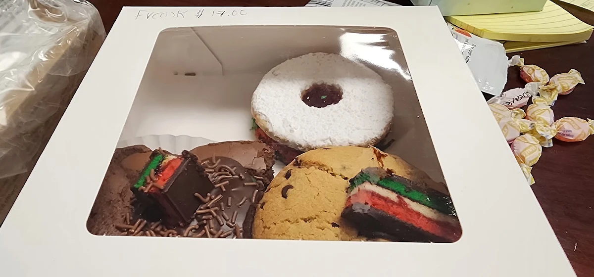 Rainbow Cookie Brownie Chocolate Chip Cookie and Linzer