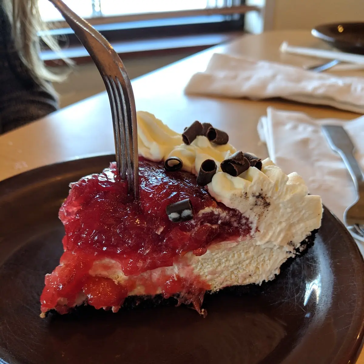White Chocolate Cherry Pie