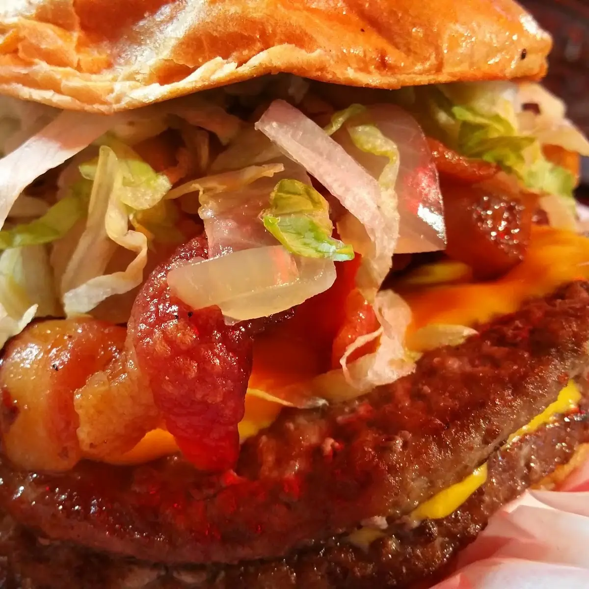 World Famous Double Cheese Burger Add Bacon