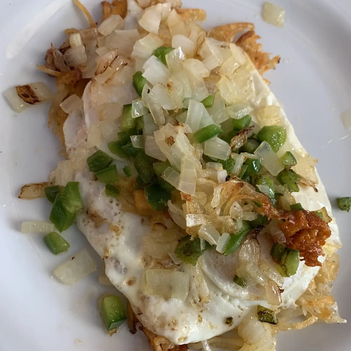 Hash Browns with Egg on Top
