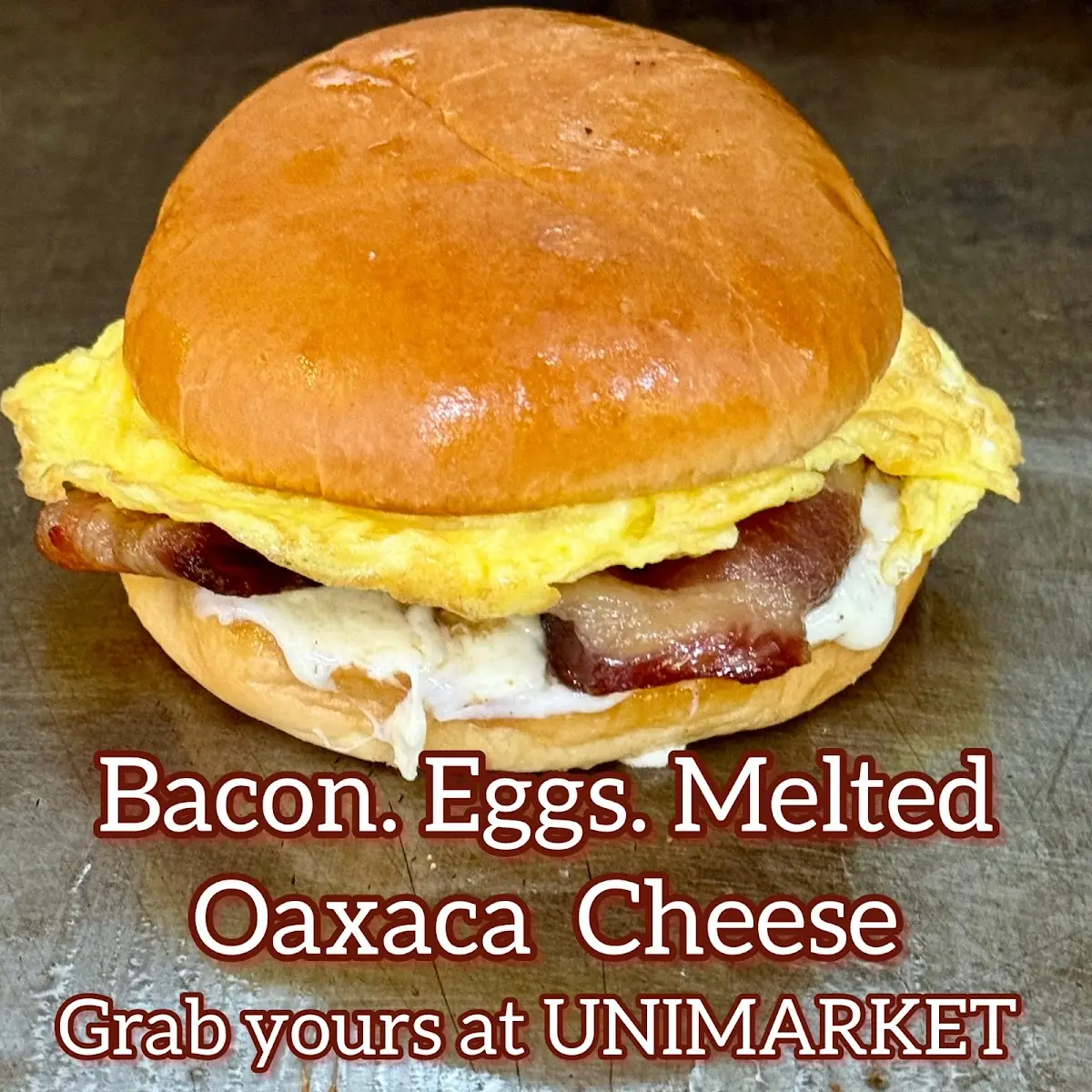 Bacon Egg & Latin Cheese Sandwich