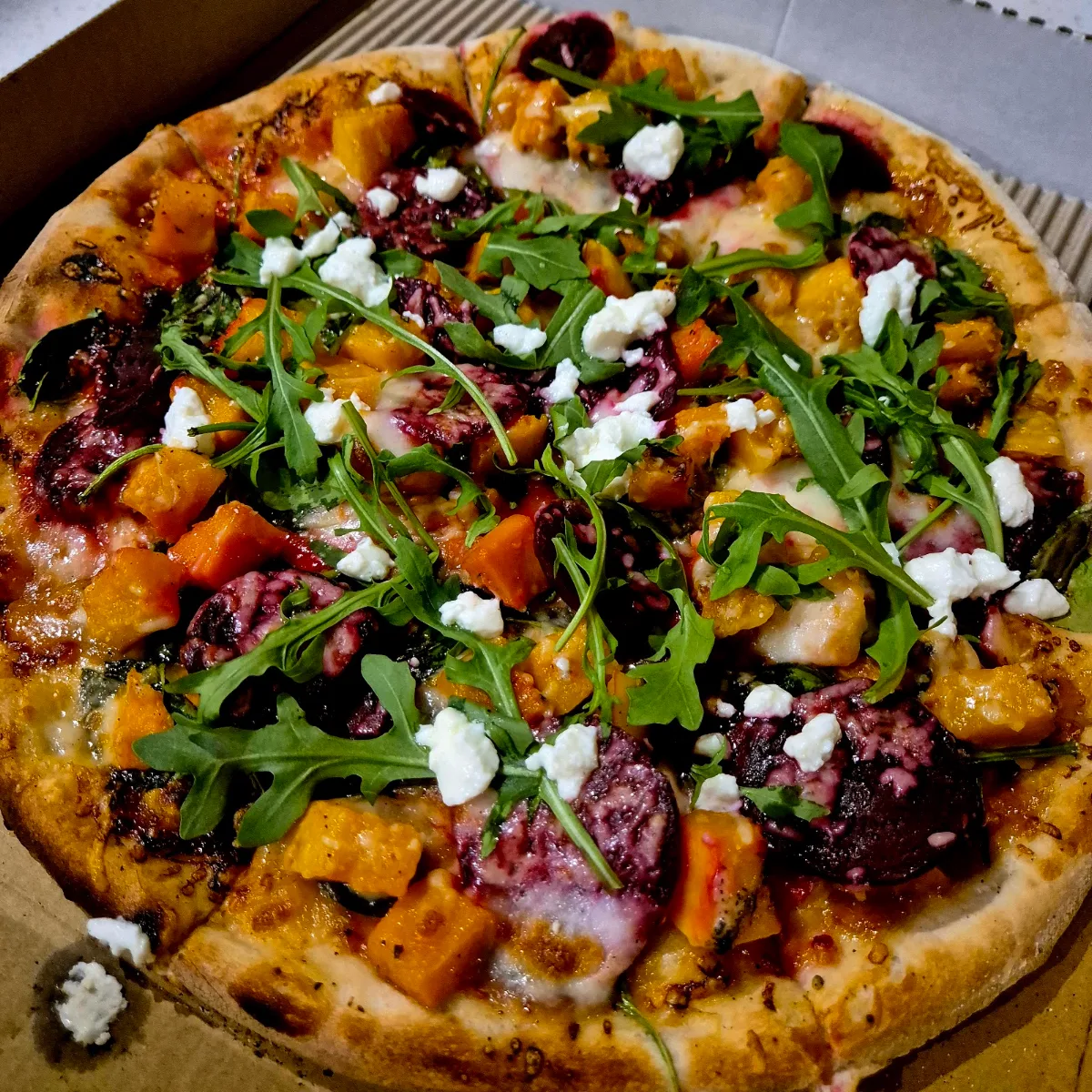Pumpkin & Beet Pizza V, Red Door Pizza