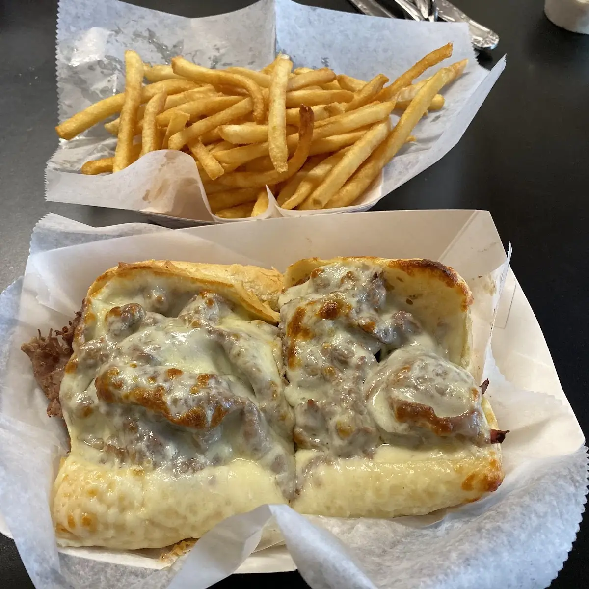 The Impossible Beef with Mozzarella on Garlic Bread