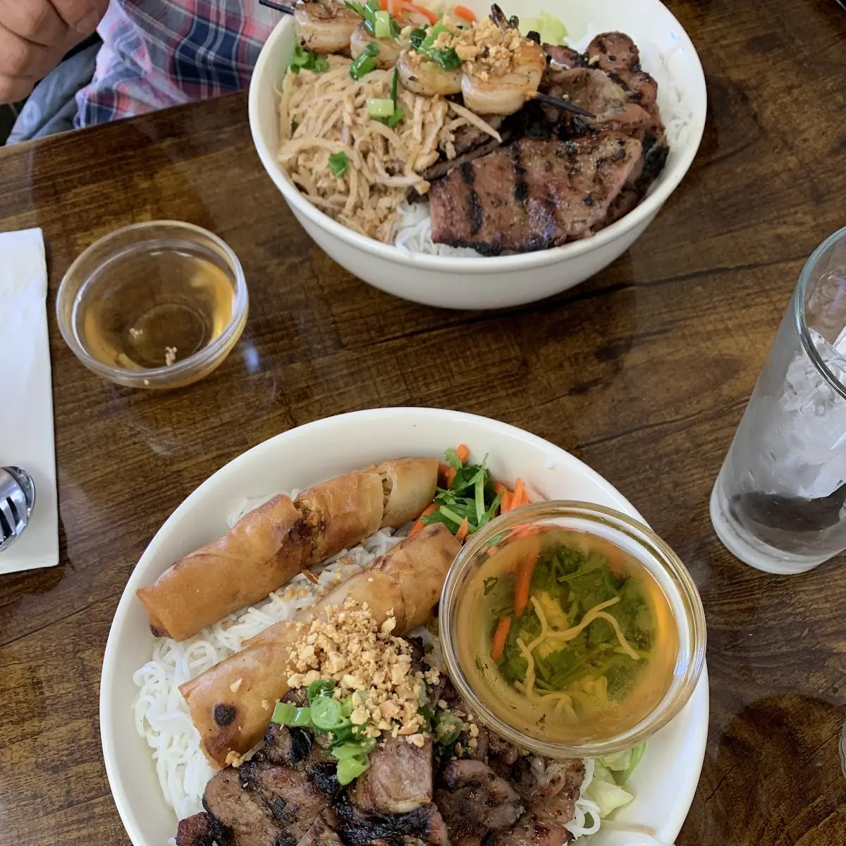 Vermicelli with Pork and Egg Rolls