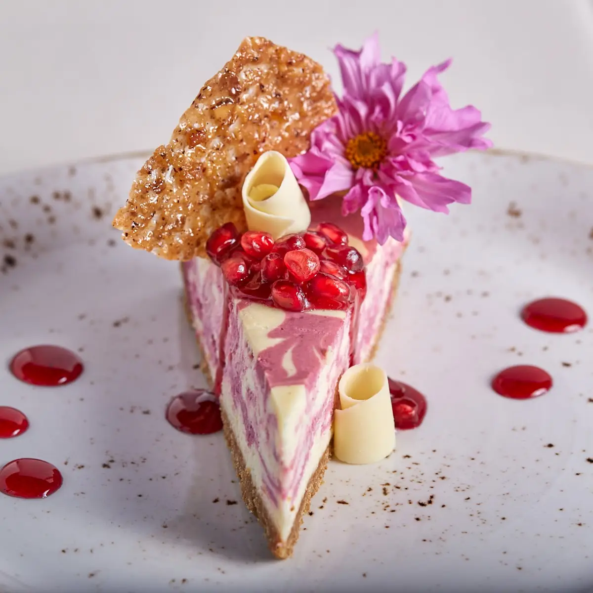 Prickly Pear Cheesecake