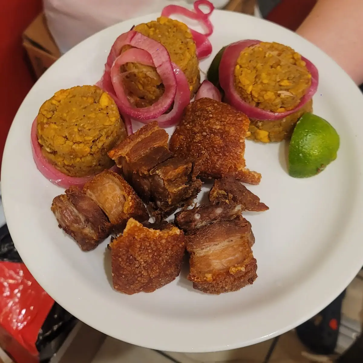 Mofongo De Chicharron with Pork Belly