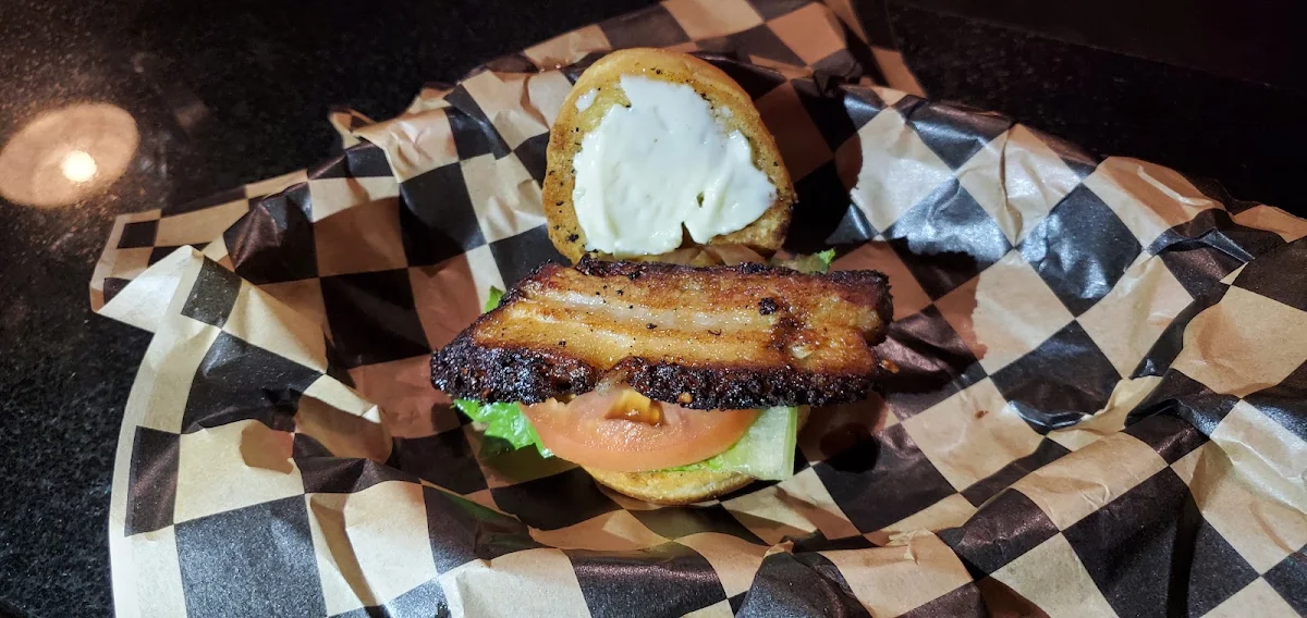 Jerk Pork Belly blt Sliders