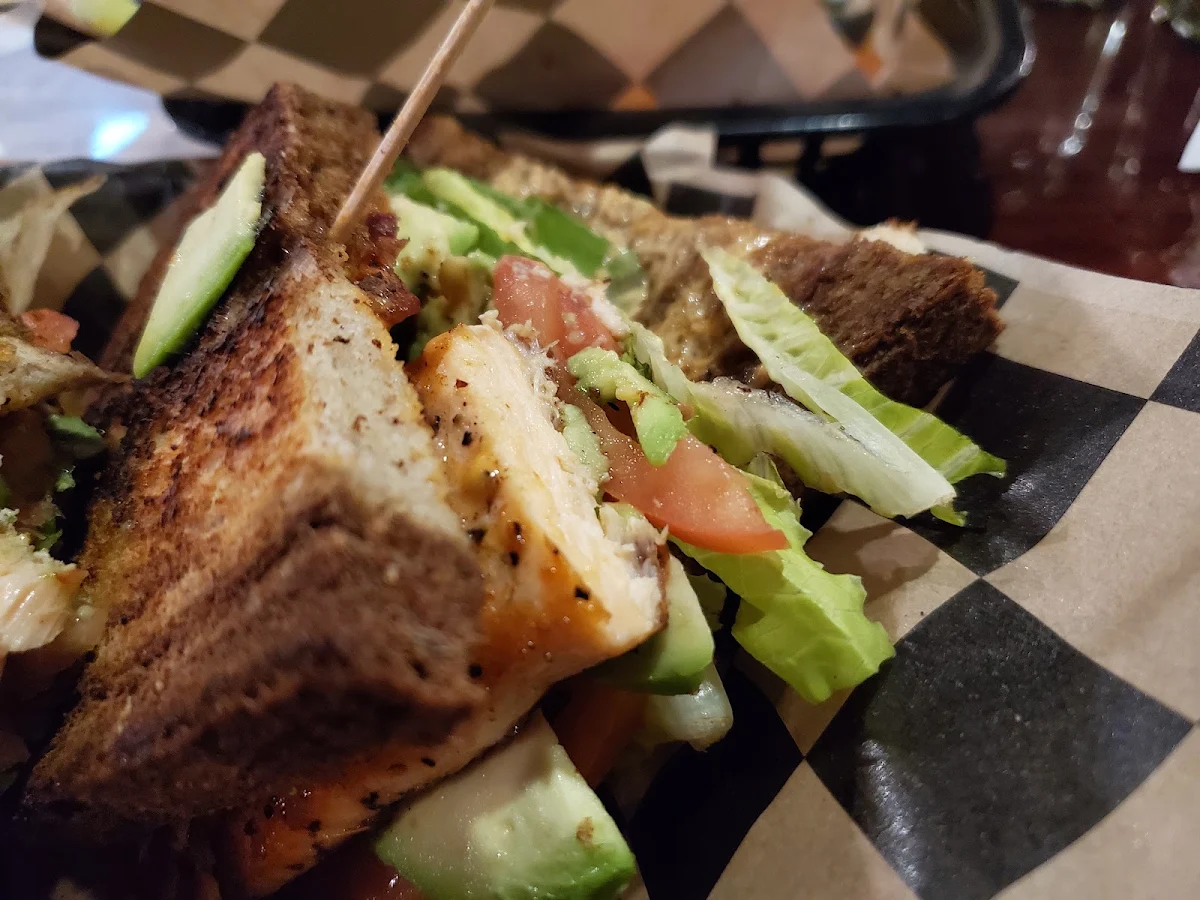 Salmon Avocado blt on Rye