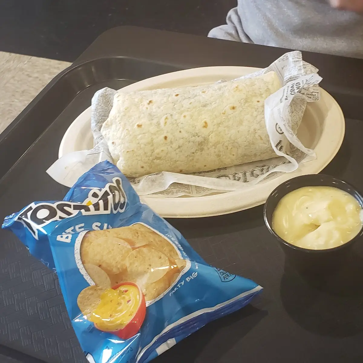 Ground Beef Burrito Combo with Queso