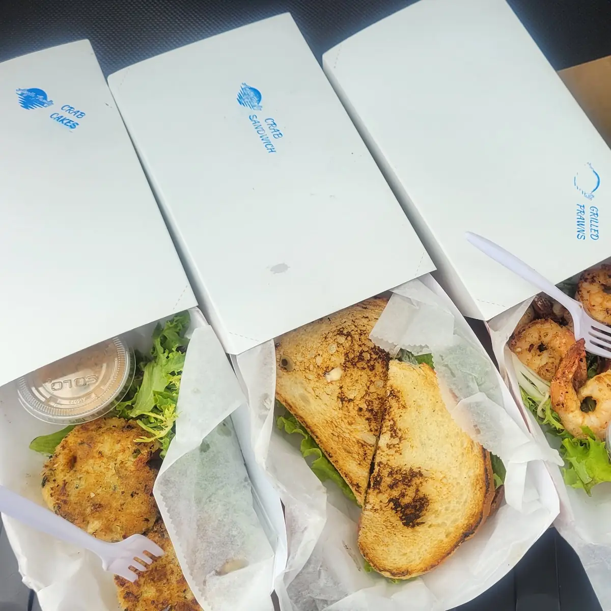 Crab Cake Sandwich Prawns