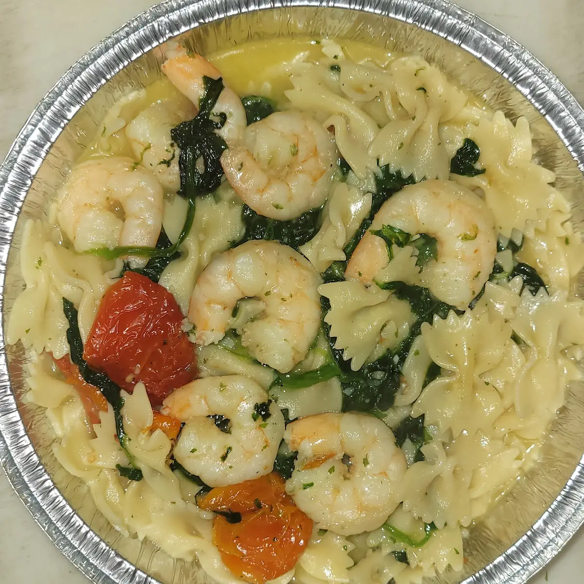 Shrimp Dried Tomato Spinach Pasta