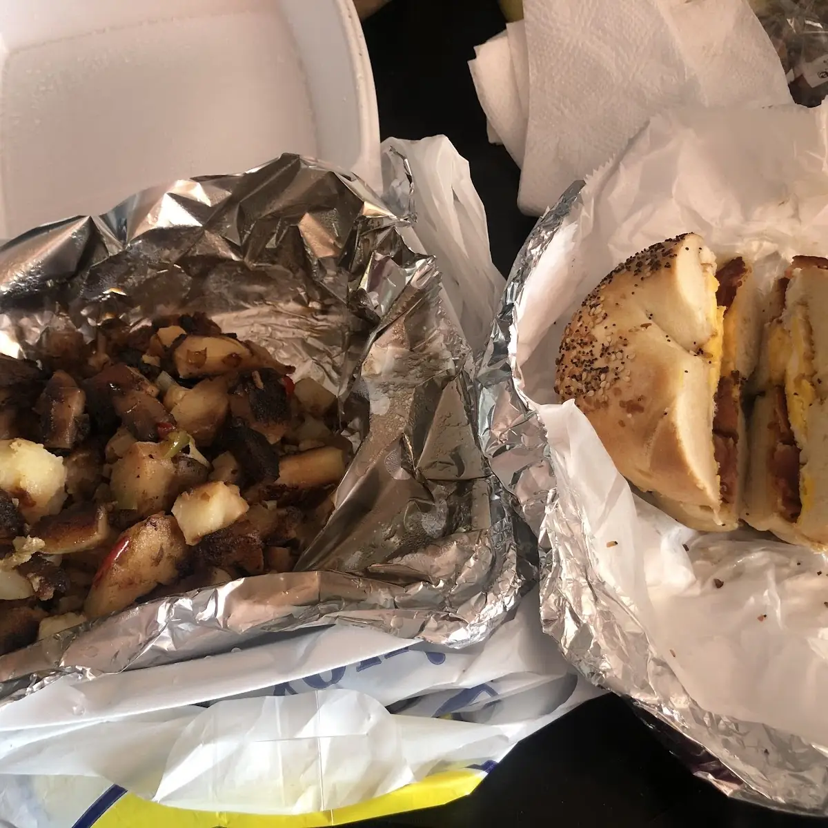 Bacon Egg and Cheese on an Everything Bagel