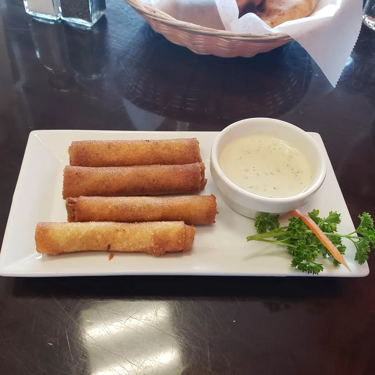 Egg Rolls with Chili Dip