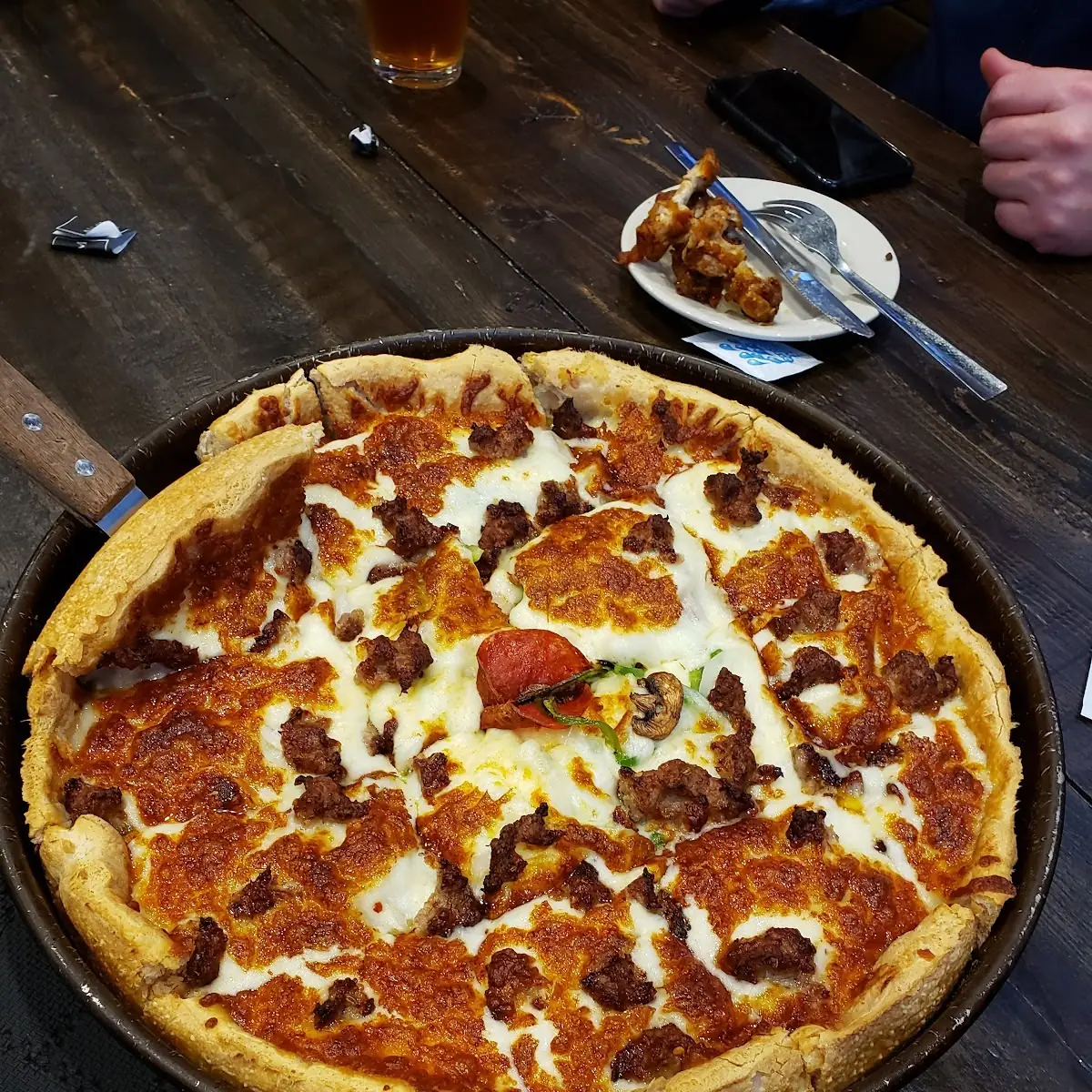 Deep Dish Pepperoni Pizza