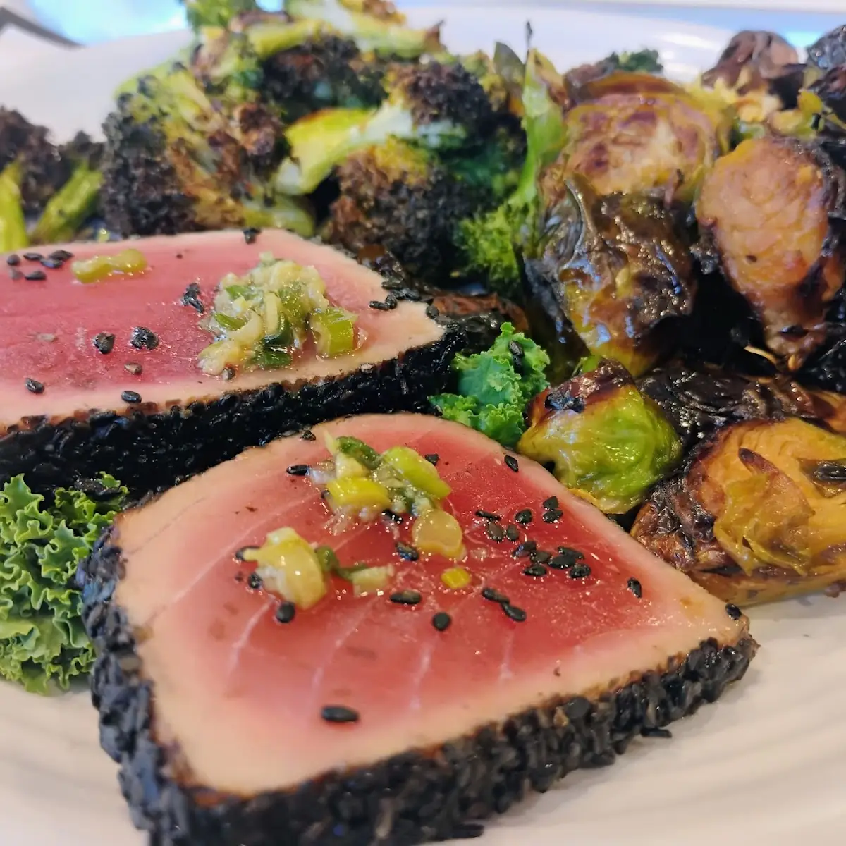 Seared Tuna with Brussel Sprouts