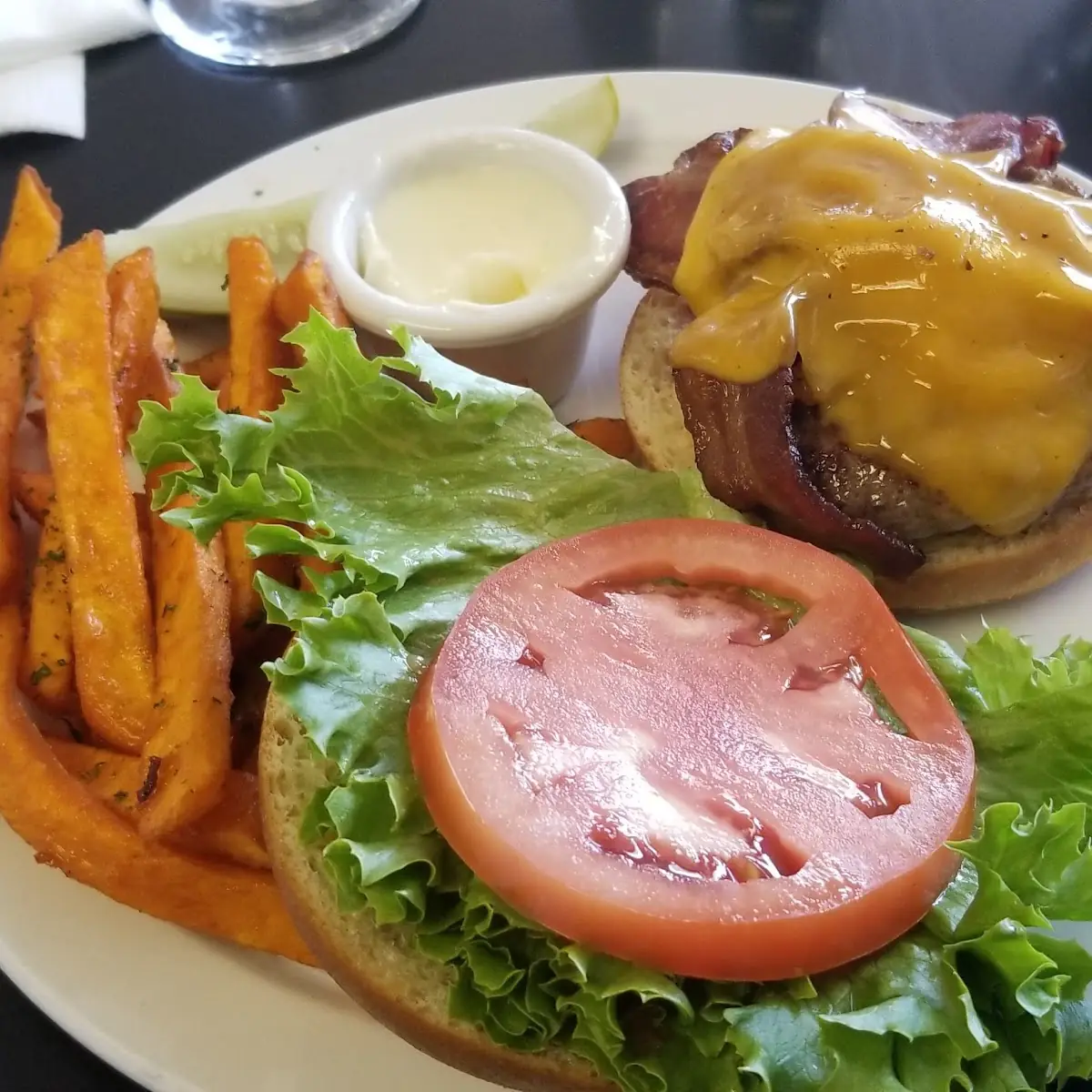 Bacon Cheeseburger and Fries