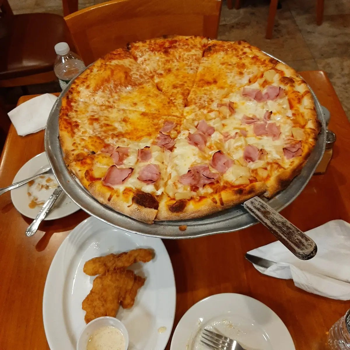 Mixed Cheese and Hawaiian Pizza