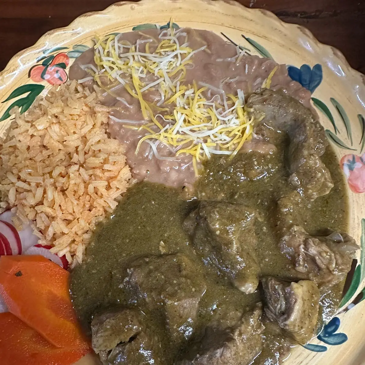 Mole Con Pollo with Rice Beans Corn or Flour Tortillas