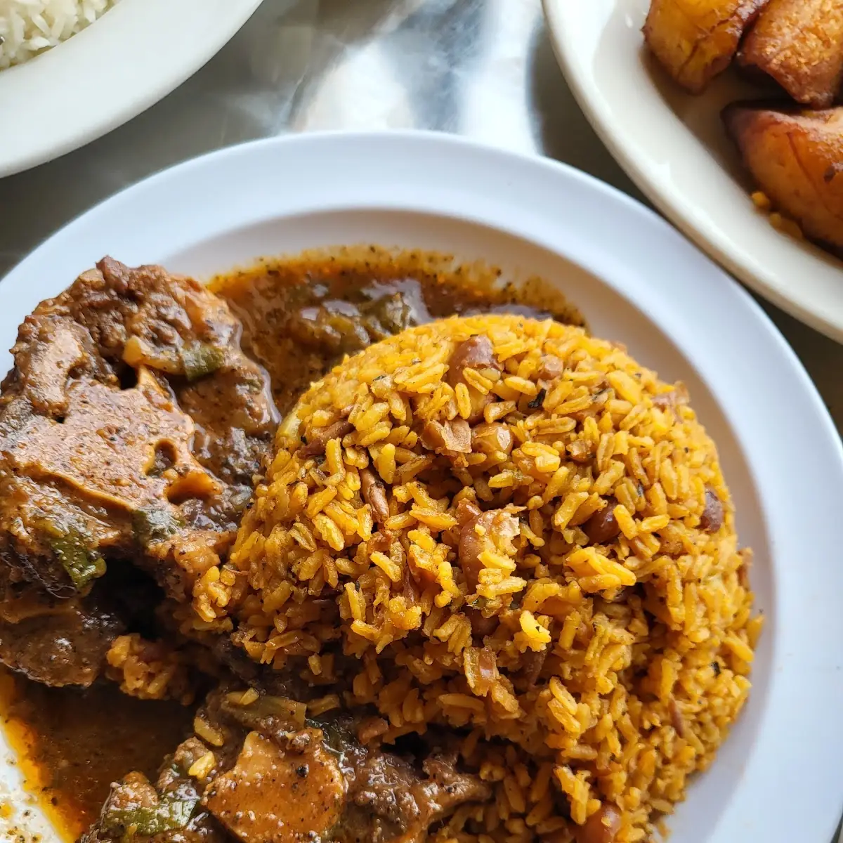 Pork and Rice and Fried Bananas