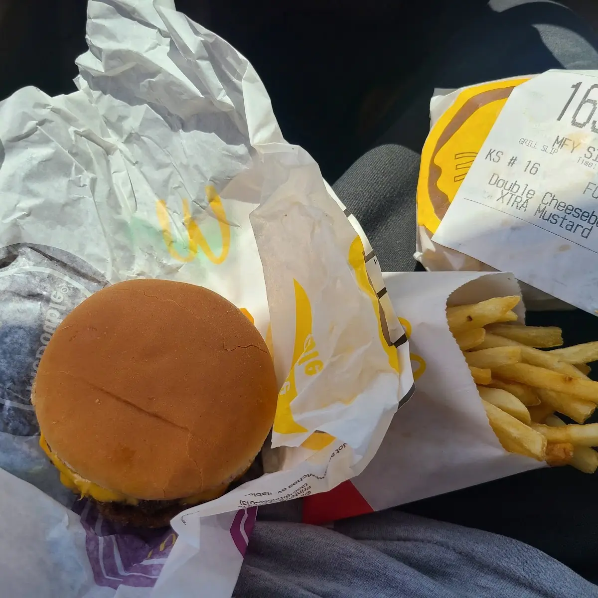 Double Cheeseburger and Fries