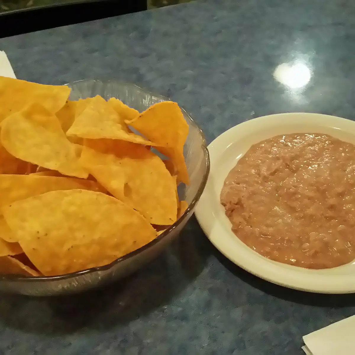 Chips Salsa Beans