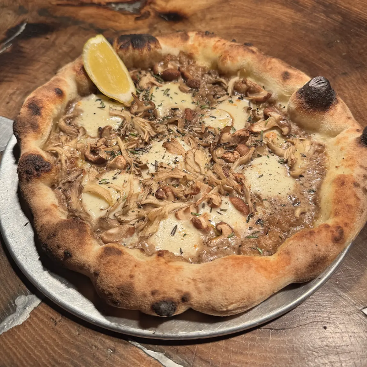 Mushroom and Cheese Pizza