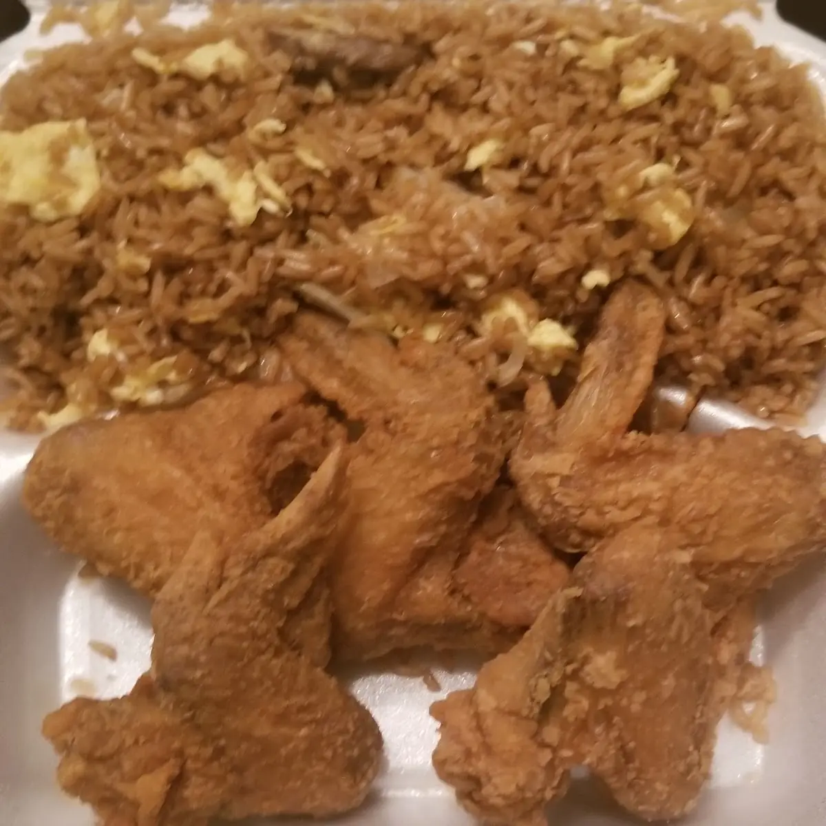 Beef Fried Rice and Fried Chicken