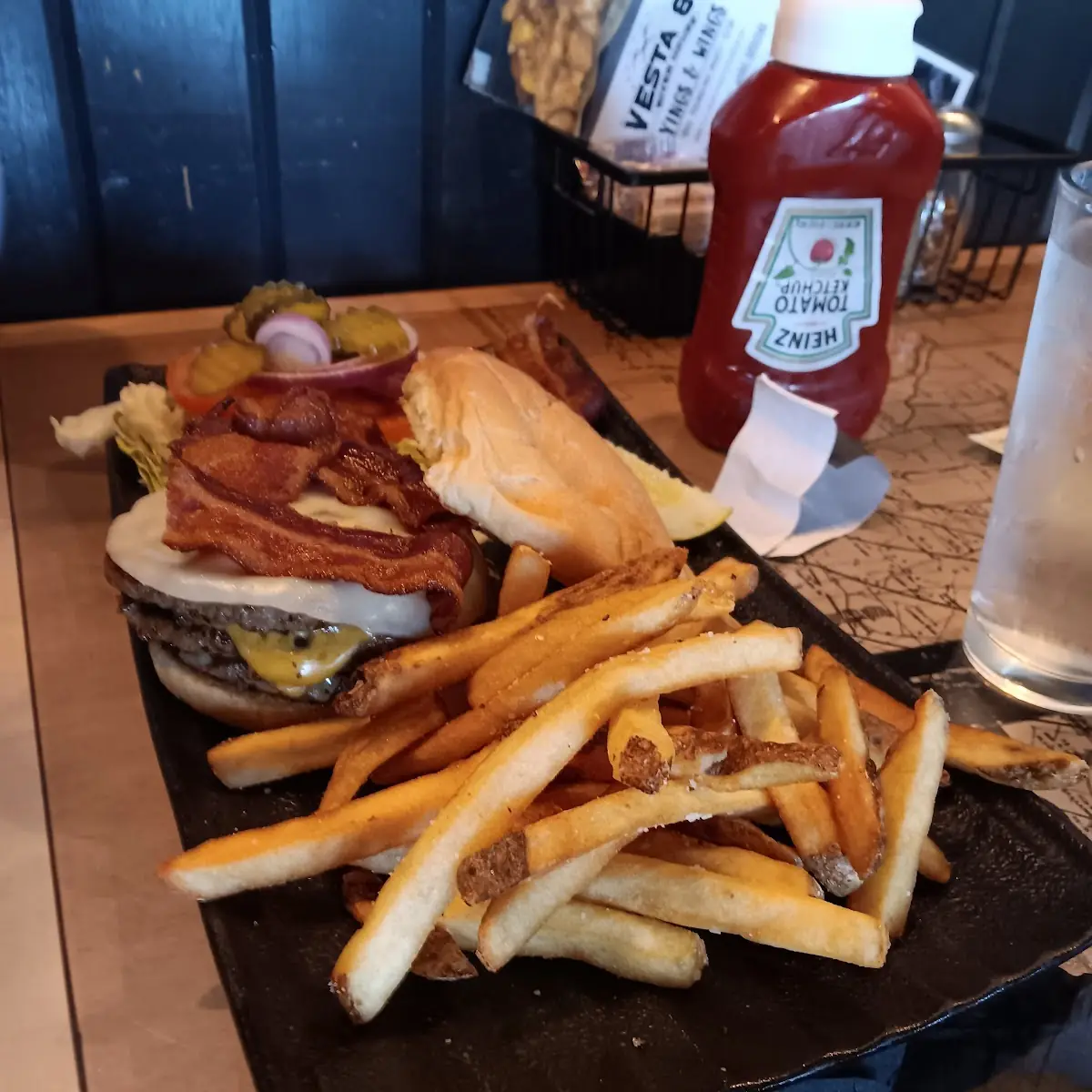 Triple Smash Burger and Fries