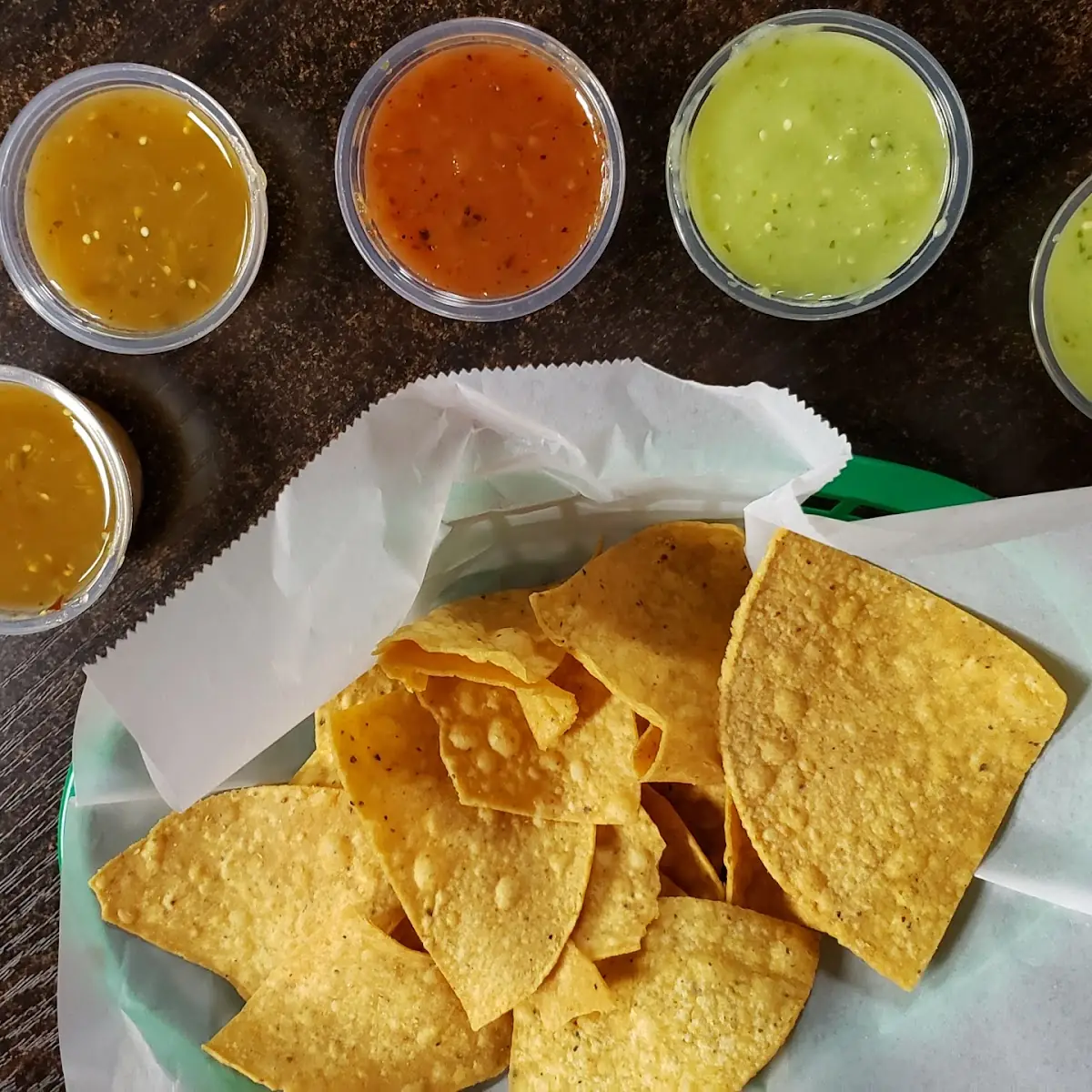Tortilla Chips and 3 Salsas