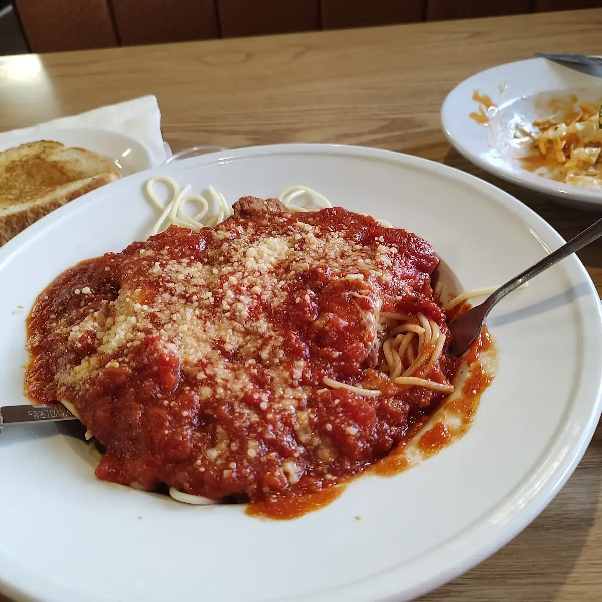 Veal Parmigiana with Spaghetti