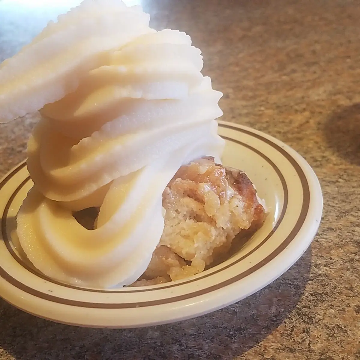 Bread Pudding with Ice Cream