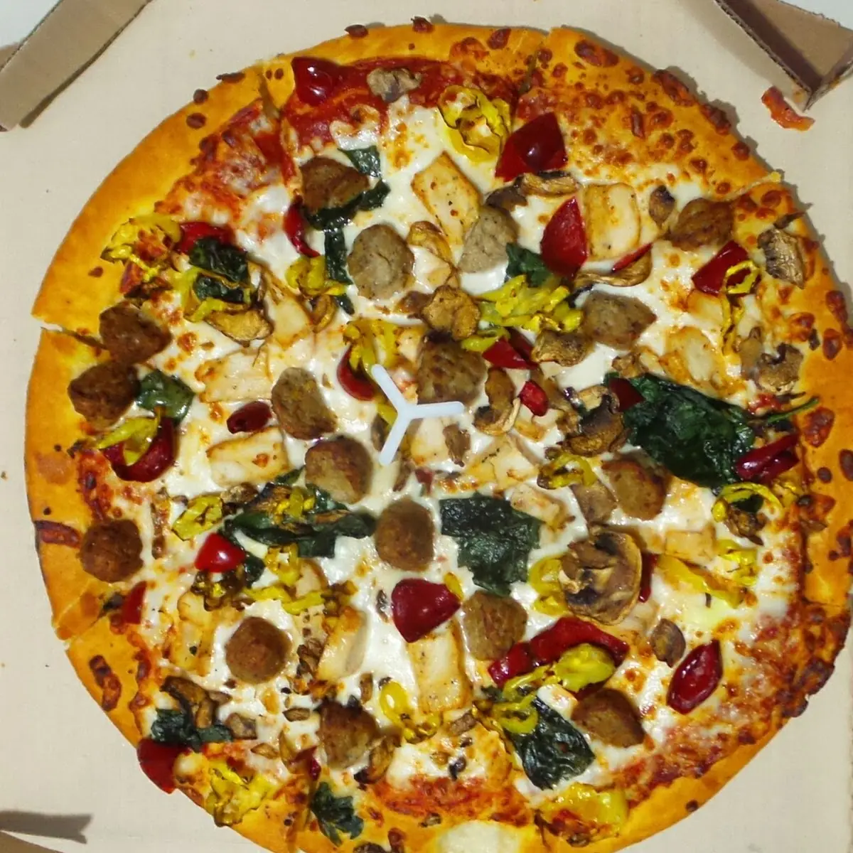 Custom Topped Pizza with Banana Peppers