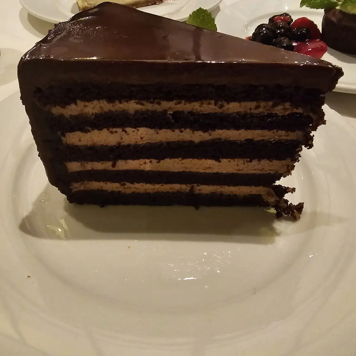 Chocolate Layer Cake and Ice Cream