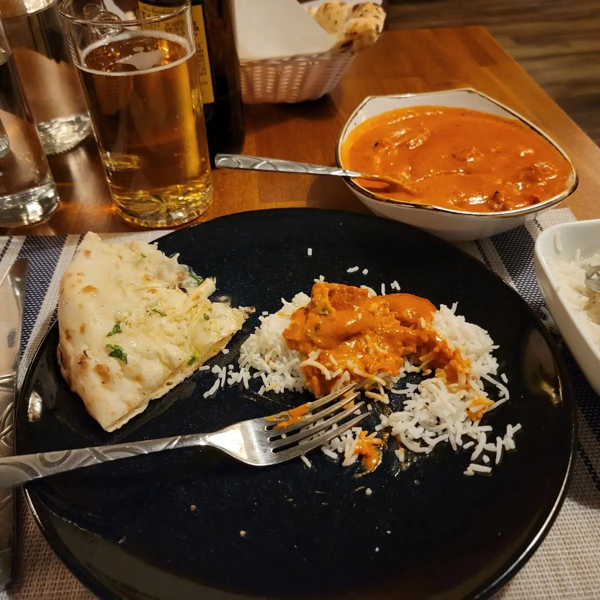 Fluffy Rice and Mango Lassi