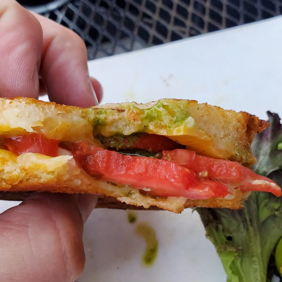Tomato Mozzarella Grilled Cheese