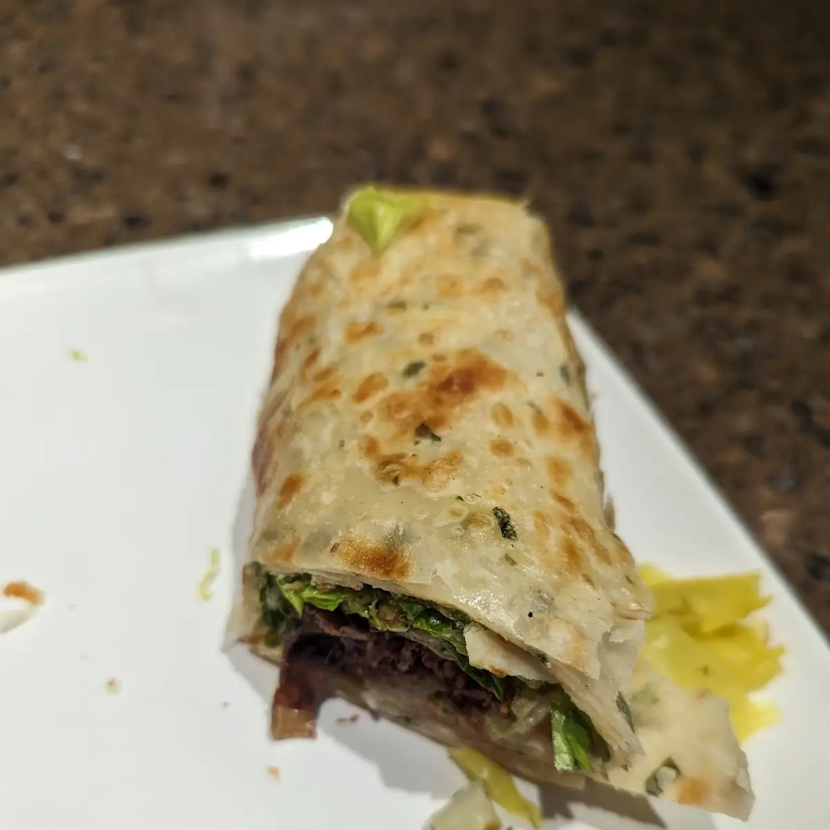 Crispy Beef Scallion Pancake Wrap