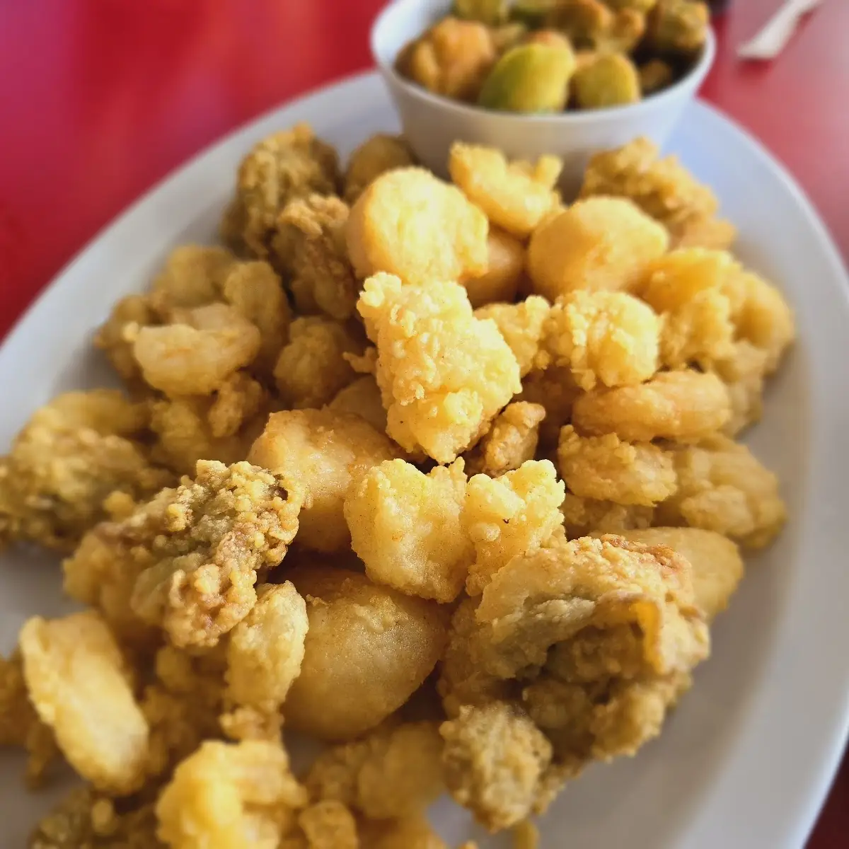 Fried Shrimp Scallops Oysters and Okra