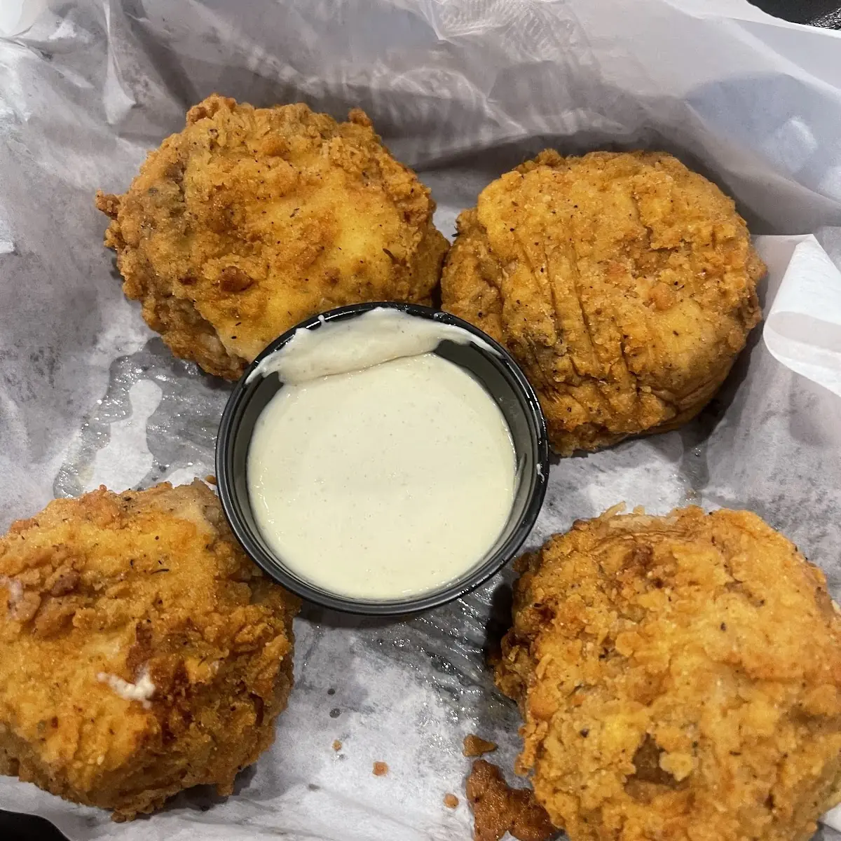 Fried Stuffed Mushrooms