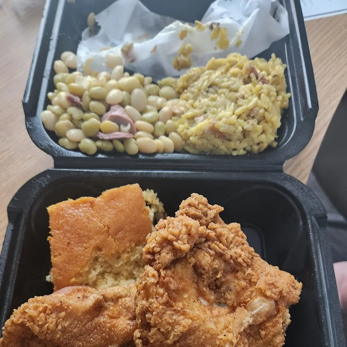 Smothered Pork Chops Collard Greens Mac and Cheese