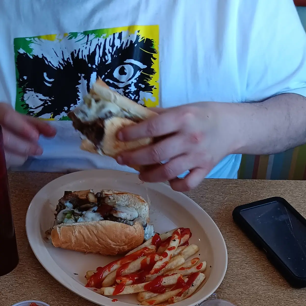 Philly Cheese and Fried Shrimp