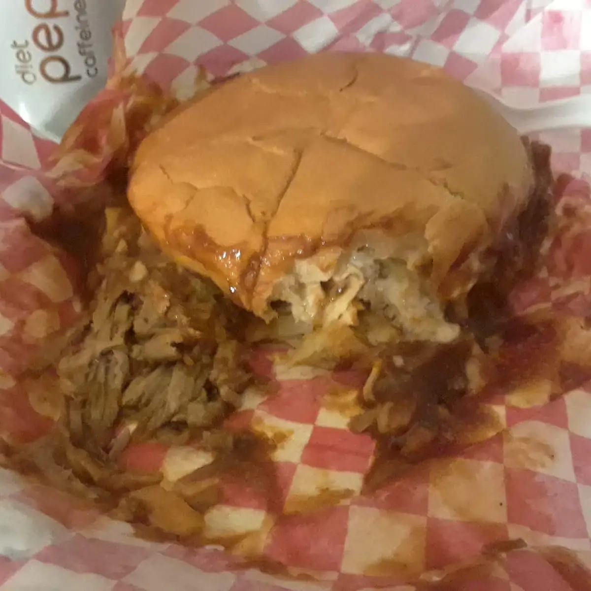 Regular Pulled Pork w Slaw Barbecue Sandwich