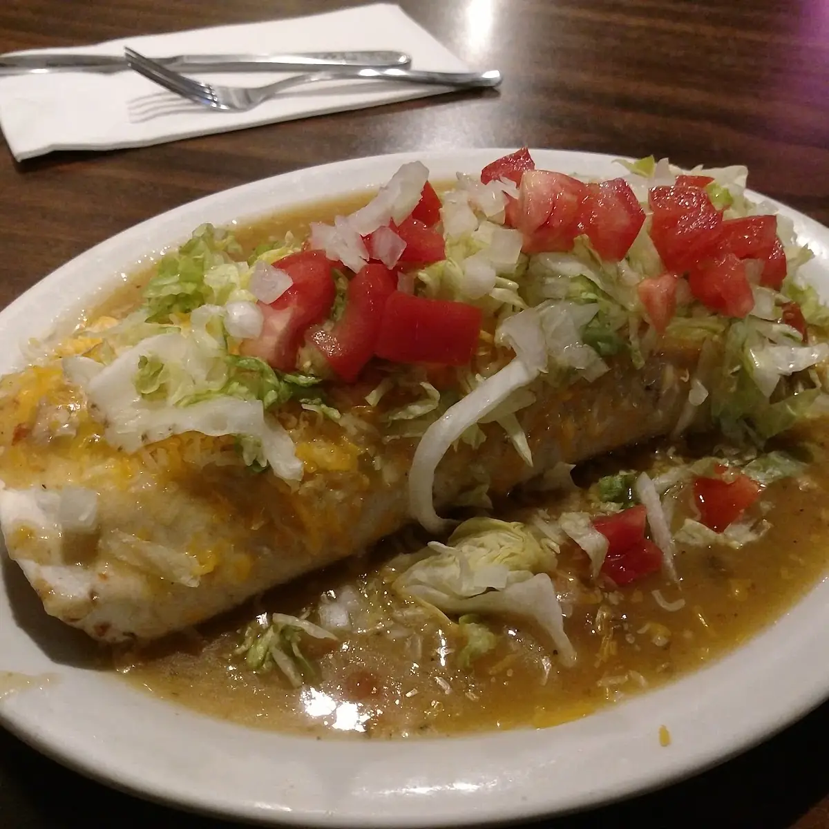 Beef and Bean Burrito Dinner Special